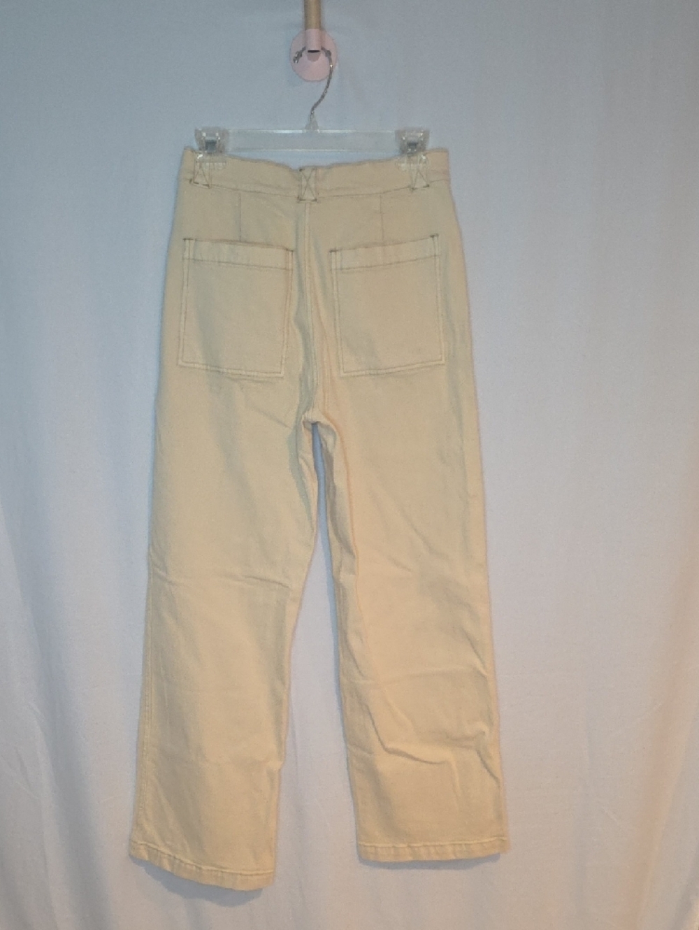 Madewell Beige Cotton Jeans with Contrast Stitching - Picture 3 of 4